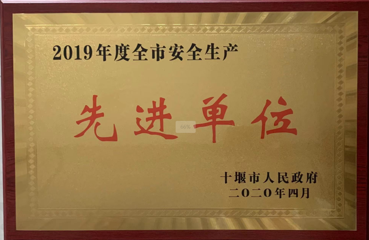 2019年度安全生產(chǎn)先進單位