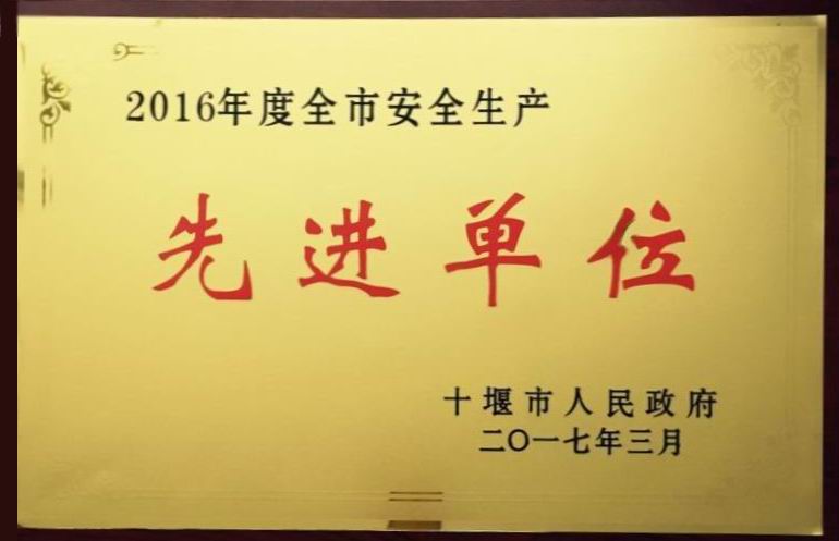 2016年度安全生產(chǎn)先進單位